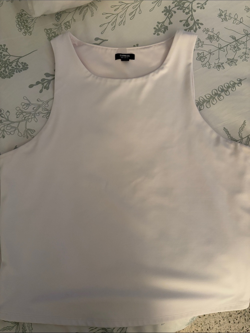 Express white Sleeveless Shell Top